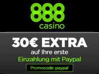 888 Casino PayPal Bonus