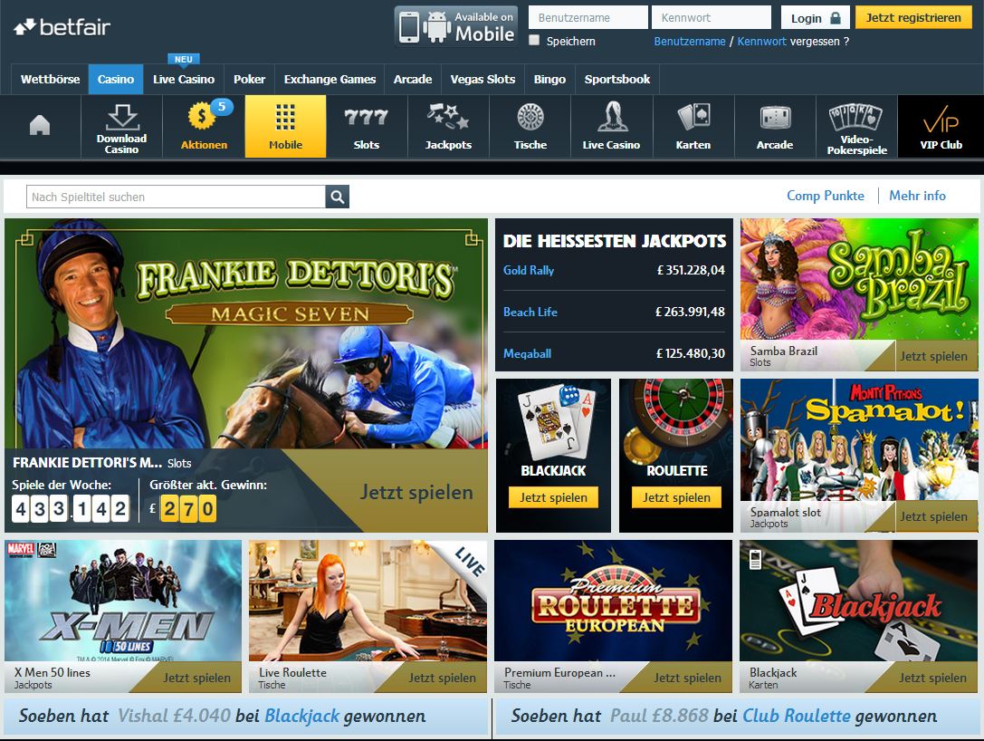 betfair casino