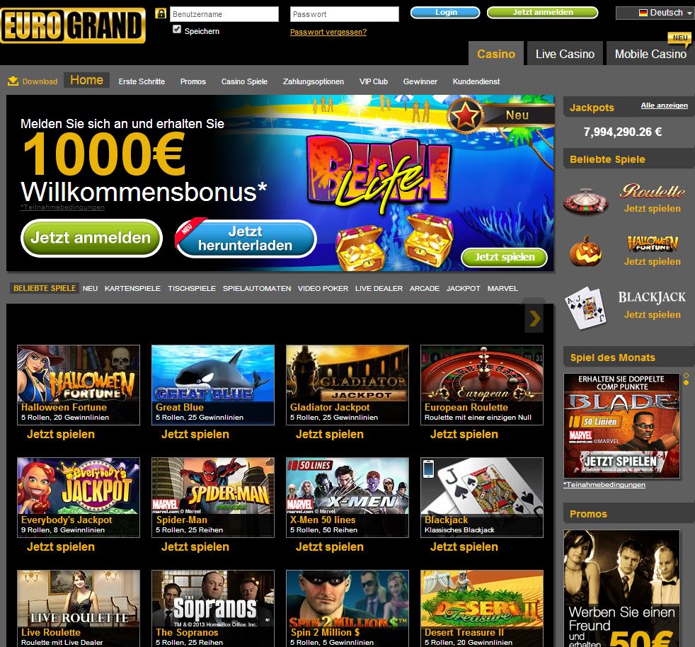 Eurogrand Casino Geld Auszahlen
